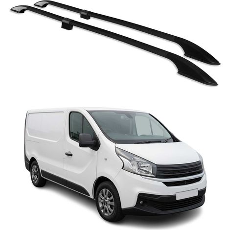 Barres de Toit longitudinales pour Fiat Talento 2016-2024 L1 Alu Noir
