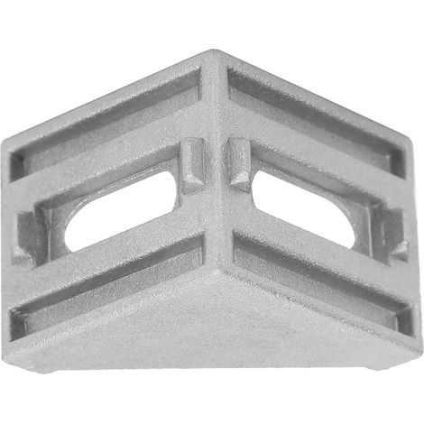 Support de Esquina Perfil Aluminio, Duradero, 2 Orificios, ángulo (1/5)