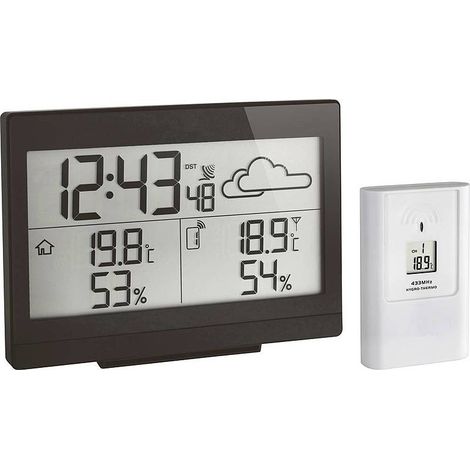 [GEBRAUCHT] B-Ware Tfa Funk Wetterstation Casa Schwarz Außentemperatur Thermometer Temperaturmesser