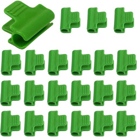 20 Rohrschellen, geeignet für 11-mm-Pfähle, Gewächshäuser, Folien, Tunnel, Gartenstützen und Pflanzennetze