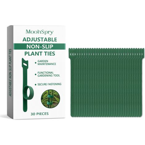 MOONSPRY Verstellbare Pflanzenbinder für den Innen- und Außenbereich, geeignet für Kletterpflanzen und zur Verhinderung des Umkippens (1/5)