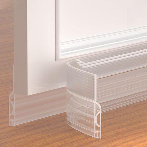 (Transparent, 100 cm) Türdichtung, verstellbare Türdichtung für den unteren Türbereich, Türspaltfüller für Innen- und Außentüren (1/5)