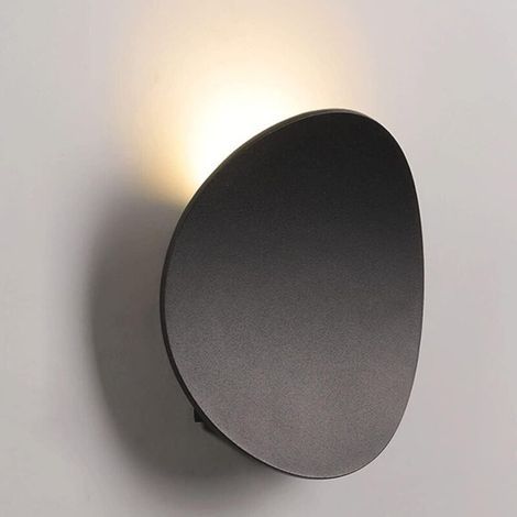 Indoor/Outdoor Wall Lights, Modern 7W LED Wall Lights, Up and Down Aluminium Wall Lights for Living Room, Bedroom, Hallway (Black, 3000K) (1/5)