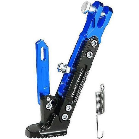 Motorrad-Seitenständer, verstellbar, aus Metall, blau