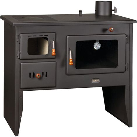 Stufa a legna per riscaldamento centralizzato con forno. 12 + 4kw Potenza termica