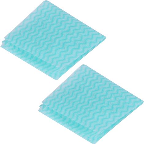 2 Paquets de Lingettes Jetables Non-Tissées pour Nettoyage de Cuisine et Vaisselle (Vert) (1/5)