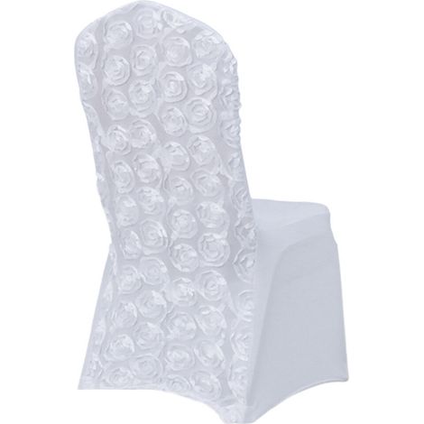 Stuhlhusse aus Spandex, weiß