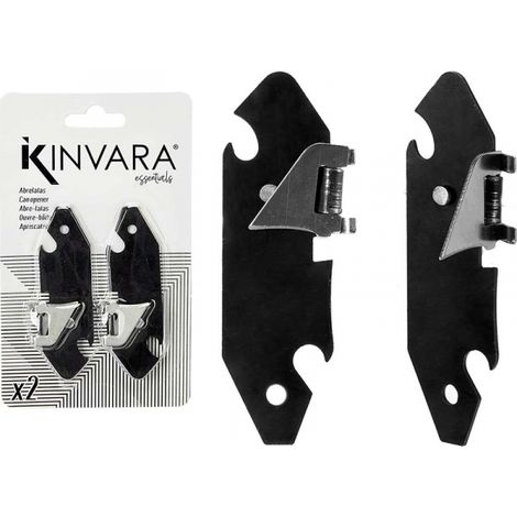 Blisterpackung mit 2 schwarzen Explorer-Dosenöffnern 25906 Kinvara (1/2)