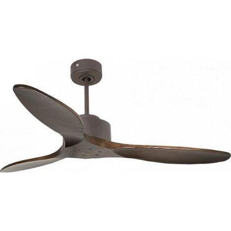 Modulo de KlassFan - Super destratificateur et ventilateur DC 132 cm Chocolat pales bois sombre sans Lumière  25 à 40 m²
