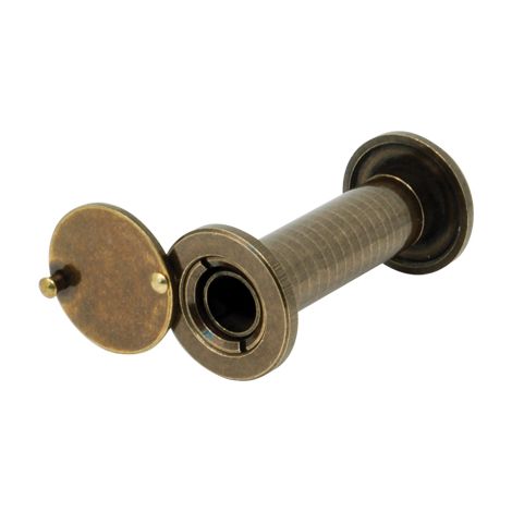 SPIONCINO GRANDANGOLO PORTE POTENT - FINITURA OTTONE BRONZATO F.MM 16 L.MM 60/110- 2 pezzi