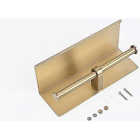 Porte-papier toilette double, avec étagère, distributeur de papier toilette commercial, mural, avec support de rangement pour téléphone portable, en aluminium, très grand modèle double (1/3)
