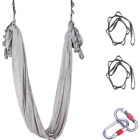 Aerial Silk Yoga-Hängematte – Verbessertes Anti-Schwerkraft-Yoga-Schaukel-Set für Gleichgewichts-, Flexibilitäts- und Inversionsübungen