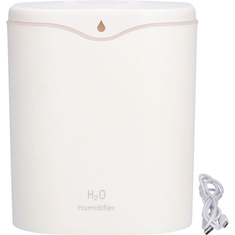 Mini-Luftbefeuchter mit 2 Litern Fassungsvermögen, USB-Anschluss, Aromatherapie-Diffusor, weiß, leise, für Büro und Schlafzimmer (1/5)