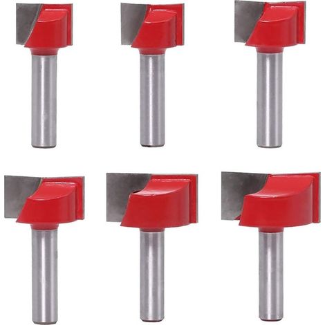 Nettoyage des embouts de routeur inférieurs Fraise à bois tige 8mm fraise 8mm tige affleurante garniture charnière mortaise modèle 6pcs / ensemble (1/5)