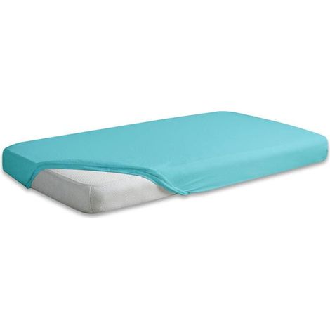 Lenzuolo con angoli in jersey di alta qualità 130x190, 140x200x20, turchese31, opaco (1/5)