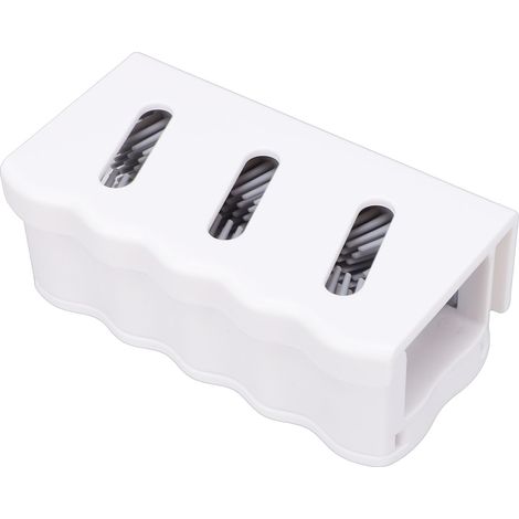Attrape-cheveux réutilisable en silicone pour paroi de douche et baignoire, blanc (1/5)