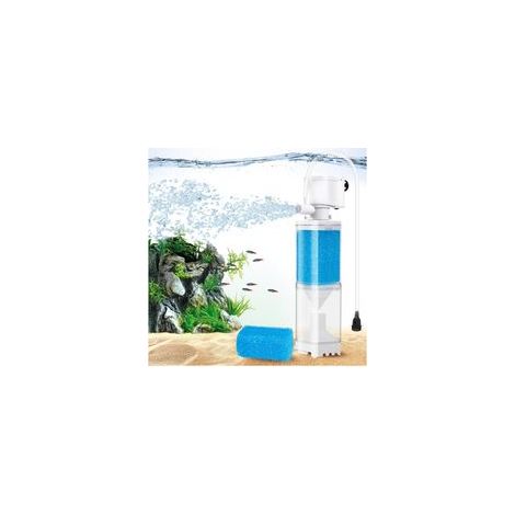 Filtre Aquarium - Pompe de 6W, Filtration, Circulation et Oxygénation - Couche de Séparation des Impuretés (1/4)