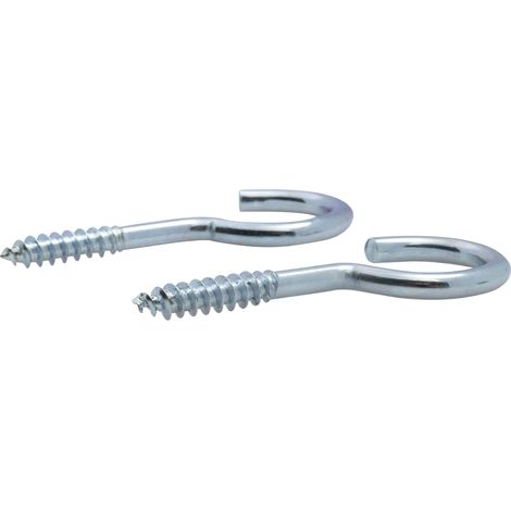 Crochet à visser zingué filet bois Viswood 4x30mm (lot de 6 crochets) (1/5)