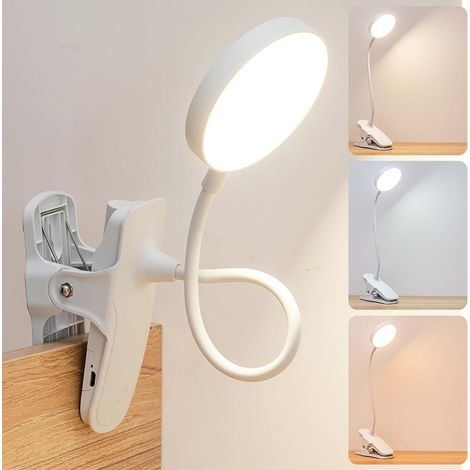 LED-USB-Lampe, Touch-Clip-Lampen, 3 Beleuchtungsmodi, einstellbare Helligkeit, Schreibtischlampe, Leselampe, Nachttisch-Clip-Lampe, Augenschutz