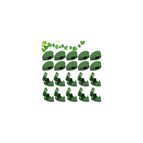 Pflanzenclips für Kletterpflanzen, 50er-Pack. Diese selbstklebenden, unsichtbaren und wiederverwendbaren Acrylclips eignen sich perfekt zur Stützung der Stängel von Gartenpflanzen. – Crezuo