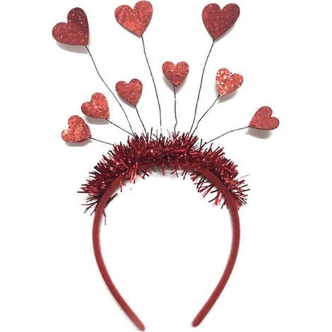 Bandeau à paillettes rouges en forme de cœur, accessoire de coiffure pour la Saint-Valentin, idéal pour les fêtes, les mariages et autres occasions spéciales. (1/4)