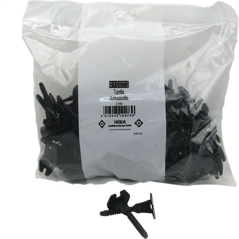 Lot de 100 goupilles à vis 2 mm Noir Système de nivellement (1/5)
