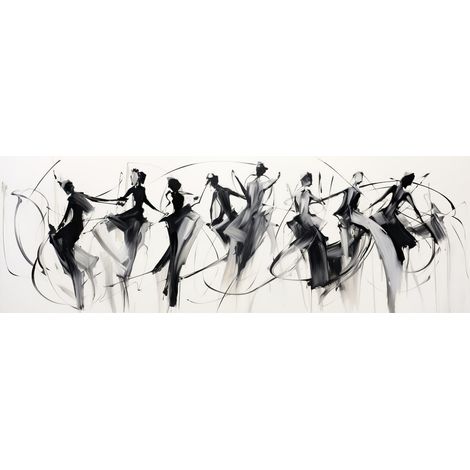 Tableau sur toile ballet subtil 30x97 cm - Impression sur Toile Murale Décorative - Image imprimée en HD sur Toile - Toile sur Châssis en Bois FSC - Fabriqué en France (1/4)