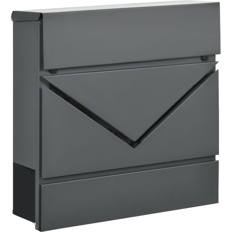 Boîte aux lettres avec couvercle, en acier, gris, pour maison et usage quotidien, rangement atelier, transport pratique