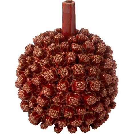 Vase Déco en Grès "Saki" 30cm Rouge