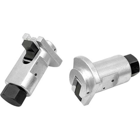 2pcs Outil de démontage d'amortisseur hydraulique, outil de démontage universel de rotule de voiture, extracteur mécanique hexagonal de 17 mm pour châssis de voiture, argent (1/4)