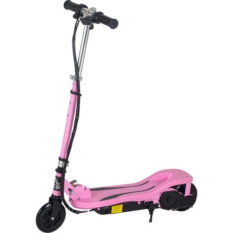 Klappbarer Elektroroller für Kinder ab 7 Jahren, 120 W, Höchstgeschwindigkeit 12 km/h, 75 x 36 x 82–93 cm, pink (1/5)