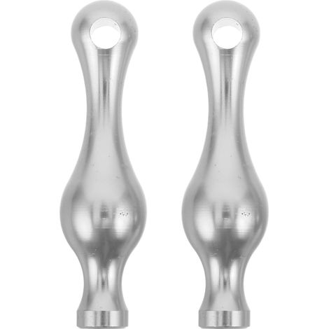 Lot de 2 Supports de Rails : Rails de galerie pour étagères et Meubles - Embouts de poteaux métalliques - de galerie pour armoires - Argenté (1/5)
