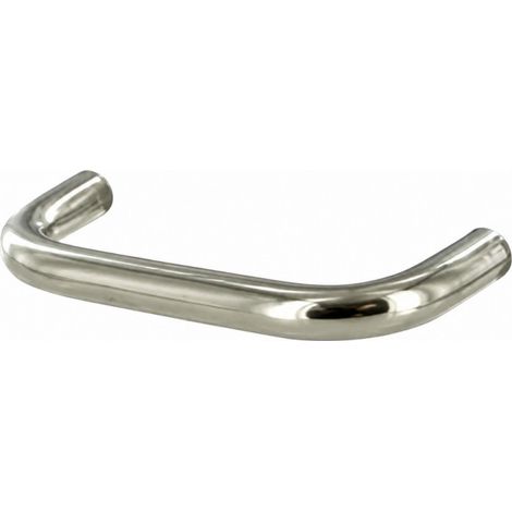 Maniglia in filo metallico con inserto in acciaio cromato, L.104mm, P.8mm, P.28mm, interasse 96mm, 1 pezzo con viti.