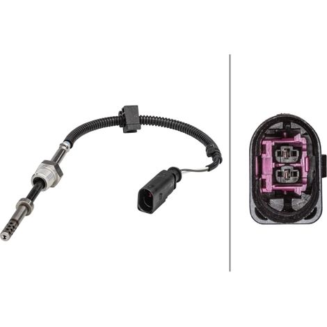 Capteur, température des gaz Hella 6PT 358 181-311 AUDI 8K0906088B
