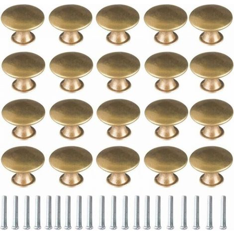 20 pièces poignées de porte en laiton poignées en laiton vintage poignées de meubles poignées de porte de tiroir poignées de meubles (1/5)