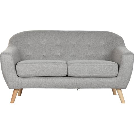 Sofa Poliester Rubberwood 146X84X82 2 Plazas Topo (1/5)