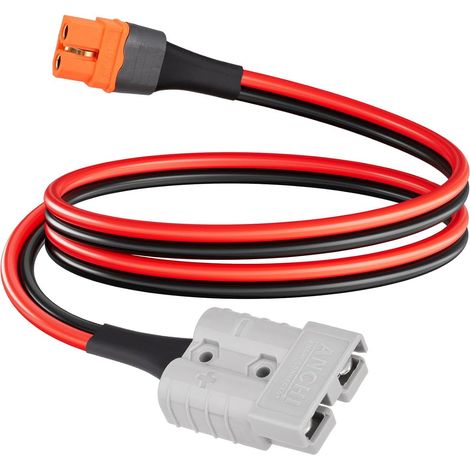 ELFCULB Anderson SB50 Câble de connexion rapide pour batterie 10 AWG 0,6 m vers XT60i femelle Câble de connecteur SB50-XT60I pour batterie RC panneau solaire et station d'alimentation solaire portable (1/5)