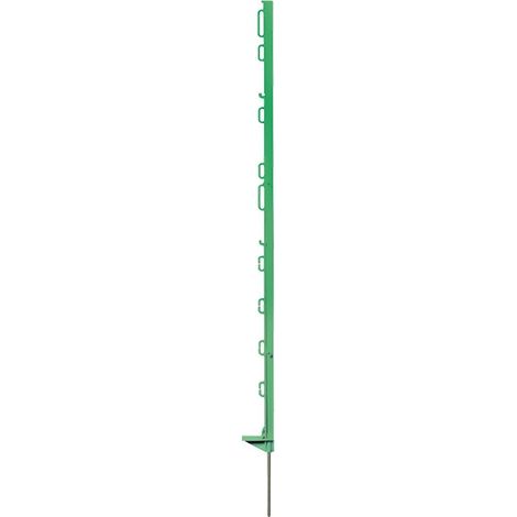 Horizont – Lot de 10 piquets plastiques verts 105 cm – 9 œillets pour fixation – Poteau pour clôture – Résistant aux intempéries