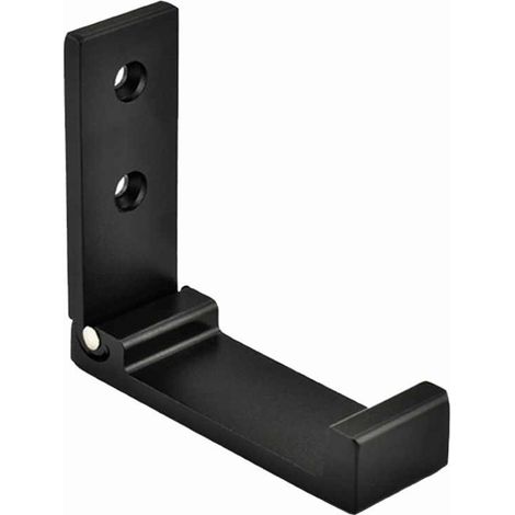 SHINING HOUSE Juego de 6 ganchos plegables para abrigos, bolsos, sombreros, ganchos para cascos o paredes de aluminio resistente (negro)... (1/5)