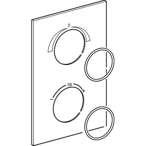 Hansa 59913924 Plaque de recouvrement HANSA 59913924 chr