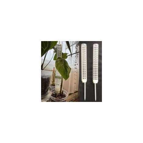 2 pièces Sphagnum Moss Pole Poteau Mousse pour Monstera - Tuteurs en Plastique pour Plantes Grimpantes Hauteur [sans Mousse] Blanc (1/5)