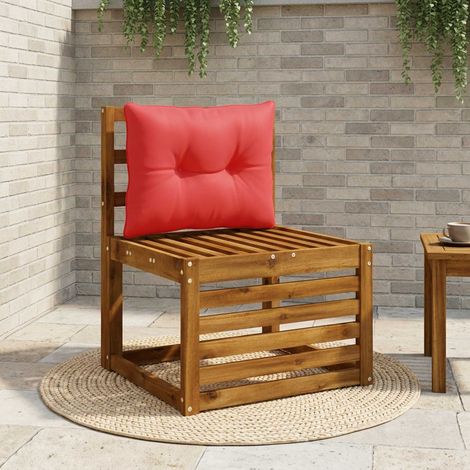 vidaXL Cojín de respaldo PUTTEN 100% Poliéster Rojo 50 x 40 x 10 cm (1/5)