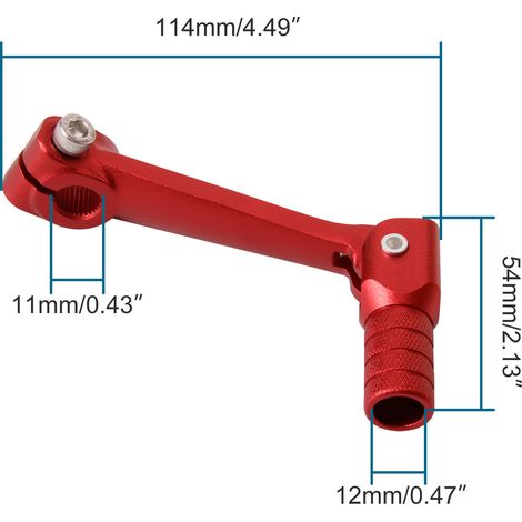 Modifizierter Motorrad-Schalthebel, klappbarer Schalthebel aus Aluminiumlegierung, ZhengLin T4 TGR Bosuer MX6, rot. (1/4)