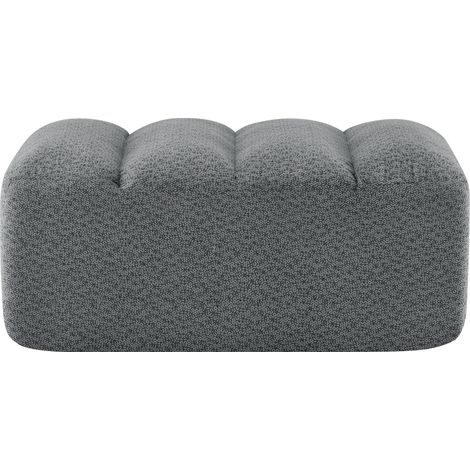 Puf reposapiés modular de tejido efecto fleece gris 104x61x45 cm MODENUIT (1/5)