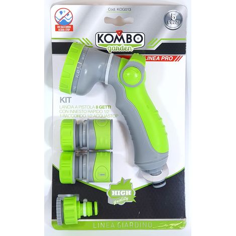 SET IRRIGAZIONE KOMBO GARDEN PRO 5 PZ COMPOSTO DA 1 LANCIA SOFTOUCH