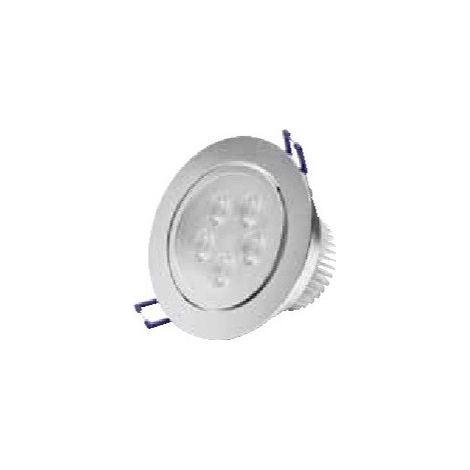 Spot encastré LED 3W Ø 85mm aluminium gris blanc chaud 3000K 180lm alimentation 230V HONSHU TRAJECTOIRE 004198 (1/2)