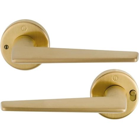 HOPPE Drückergarnitur Macau M1646/42VR Messing F78-1-Rrund DIN links D/D