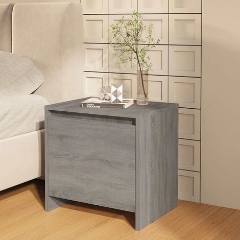 Bedside Cabinet  Grey Sonoma  Engineered Wood  Small  Bedside Cabinet vidaXL (1/5)