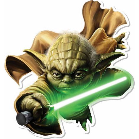 Blason mural en carton Star Wars Yoda 65 cm (1/4)