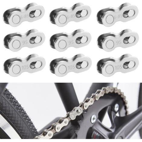 Paar Schnellverschlüsse für Fahrradketten, Mountainbike-Schnellverschlüsse für 6-, 7-, 8-, 9- und 10-Gang-Fahrradketten (1/5)